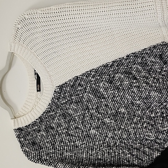 Maje Paris Patchwork Cape/ Cocoon/ Poncho Black/ Off White Size M-L - Picture 5 of 16